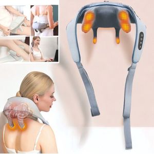 Nekmassage Apparaat - 4 in 1 - Massage Apparaat - Nek En Rug - Schouder - Beenmassage - Betere Bloedsomloop - Healing Hands Neck Massager - Draadloos