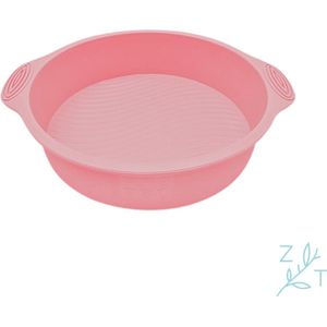 ZijTak - Ronde bakvorm - bakblik - bakken - cake - taart - gebak vorm - taartvorm - silicone - roze