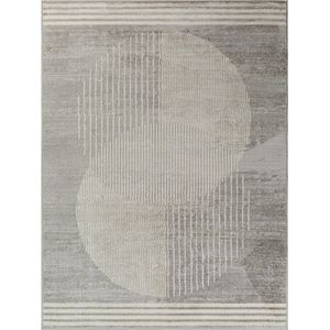 SURYA Vloerkleed - Woonkamer, Slaapkamer - Modern Scandinavisch Tapijt ENSO2 - Grijs/Beige - 200x275 cm