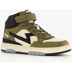 Blue Box hoge jongens sneakers groen beige - Maat 38 - Uitneembare zool