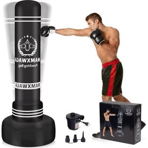 Bokszak met standaard 180 cm - volwassenen en jongeren - zware bokszakken - elektrische luchtpomp - MMA Muay Thaise fitness