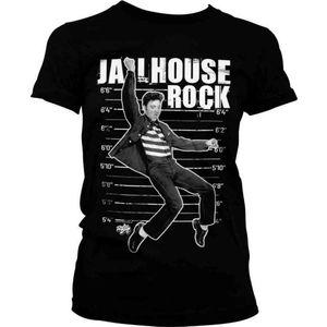 Elvis Presley Dames Tshirt -2XL- Jailhouse Rock Zwart