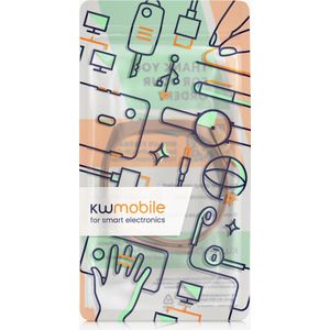 kwmobile Smartwatch horlogebandje geschikt voor Xiaomi Mi Band 4 / Mi Band 3 bandje - Fitnesstracker band van TPU siliconen - bruin / wit