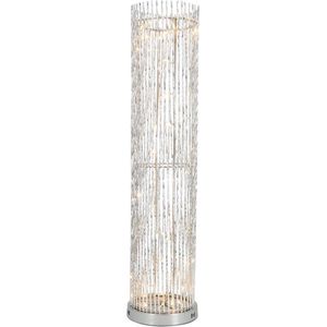 LED Vloerlamp - Warm Wit 3000K - Zilver - Vaas met verlichting - Voor binnen