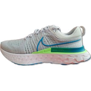 Nike React Infinity Run FK 2 - Heren Hardloopschoenen - 43 - Pure Platinum/Laser Blue