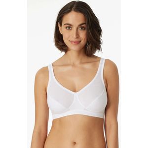 SCHIESSER 95/5 bralette (2-pack) - dames bustier met cups biologisch katoen wit - Maat: 75A