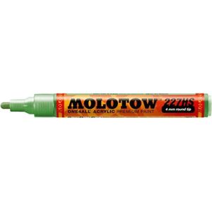 Molotow ONE4ALL 4mm Acryl Marker - Metallic Groen - Geschikt voor vele oppervlaktes zoals canvas, hout, steen, keramiek, plastic, glas, papier, leer...