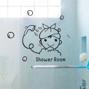 Badkamer sticker shower room - sticker douche - sticker douchedeur - sticker douche deur - sticker voor badkamer