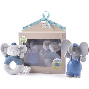 Meiya & Alvin Set Olifant Alvin Rubber/katoen 18 X 21 Cm