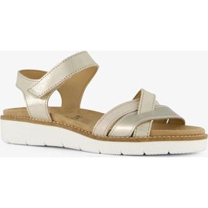 Hush Puppies leren dames sandalen wit goud - Maat 36 - Uitneembare zool