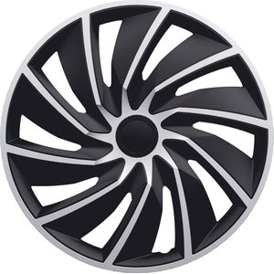 AutoStyle Wieldoppen 13 inch Turbo zilver/zwart