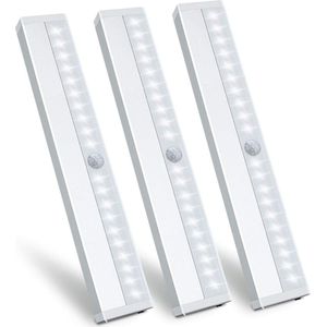 Bewegingsmelder kastverlichting - 20 leds - kledingkastverlichting - keukenlampen - USB-oplaadbaar - kastlicht wandlicht met magneetstrip - hal trap