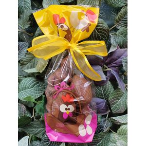 Geschenkzakje met suikervrije melkchocoladefiguren voor Pasen ca.200g