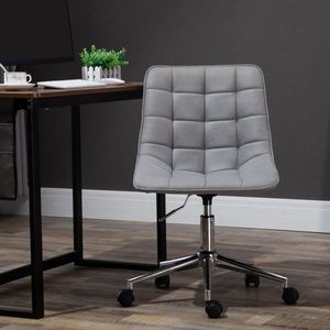 Zakelijke stoel roterende stoelstoelstoel Hoogte verstelbaar 360° roteerbare microvezelschuim lichtgrijs 60x 60x90 cm