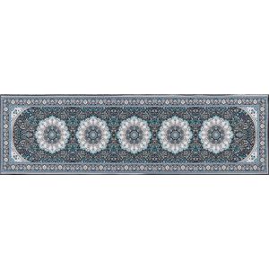 GEDIZ - Loper tapijt - Blauw - 60 x 200 cm - Polyester