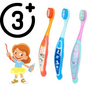 Kindertandenborstel - Tandenborstel Peuter - Peppa Big Tandenborstel - 3 Stuks Kinder tandenborstels - Tandenborstel 3 jaar