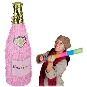 Relaxdays pinata champagnefles - verjaardag - vrijgezellenfeest - piñata - feestversiering