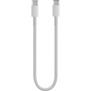 USB C naar USB-C kabel voor iPhone 15, iPad Pro, iPad Air e.d. - 20 cm - Wit