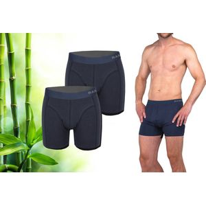 Bamboo - Boxershort Heren - Bamboe - 2 Stuks - Navy - XL - Ondergoed Heren - Heren Ondergoed - Boxer - Bamboe Boxershorts Voor Mannen