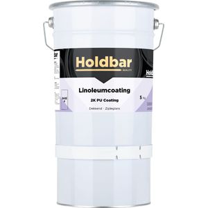 Holdbar Linoleumcoating Gebroken Wit (RAL 9010) 5 Kg - Linoleum Verf - Alle Kleuren - Vloerverf - Krasvast - UV-bestendig - Vergeelt niet - Gemakkelijk Schoonmaken - 2 Componenten