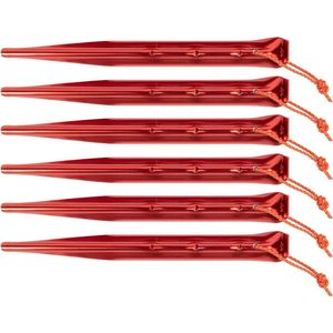 Tentpennen Allround - Geschikt voor Buiten gebruik - 6 Stuks - Rood - 19 cm