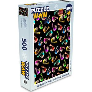 Puzzel Meisje met de parel - Patronen - Regenboog - Legpuzzel - Puzzel 500 stukjes