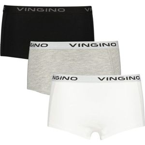 Vingino - Hipster GIRL 3-Pack Black-Grey - Maat: 98-104
