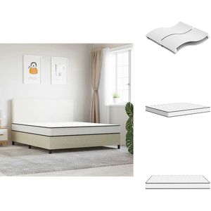 vidaXL Binnenveringmatras - Binnenveringmatrassen - Tweepersoonsmatras - Tweepersoons Matras - Binnenveringmatras middelhard 180x200 cm