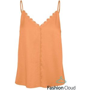 Vero Moda Silla S/l V-neck Top Mock Orange ORANJE S