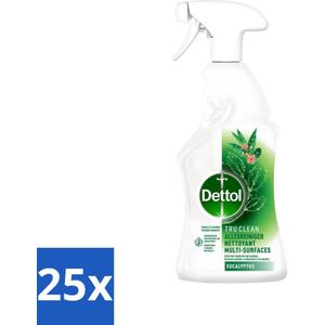 Dettol Tru Clean - Allesreiniger - Spray - Eucalyptus - Multi-Oppervlakken - 500ml - Bulkverpakking - 25 stuks
