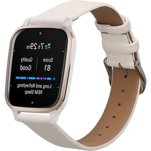 Echt lederen horlogebandje compatibel met Garmin Venu Sq 2 Music-Sq 2 - Fitness Tracker - Vervanging Sport Polsband met Sluiting - Echt Leder - Kwmobile .