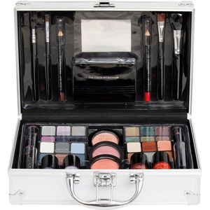 make-up set - Fashion Train Koffer met Professionele Make-up Kit voor Ogen, Gezicht, Nagels & Lippen - Make-up Cadeau Set voor Meisjes, Tieners en Vrouwen - Beauty Case