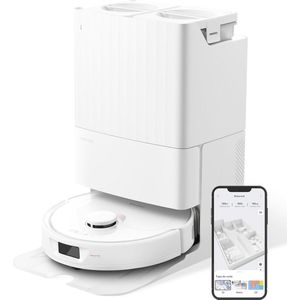 Stofzuigrobot met Dweilfunctie en Zuigstation - 5500 Pa Zuigkracht, 3D Mapping, Automatisch Water Vullen en Legen