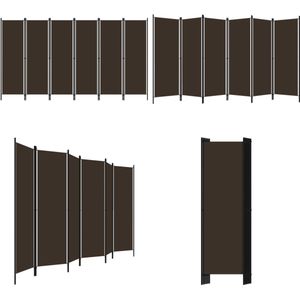 vidaXL Kamerscherm met 6 panelen 300x180 cm bruin - Scheidingswand - Scheidingswanden - Ruimteverdeler - Ruimteverdelers