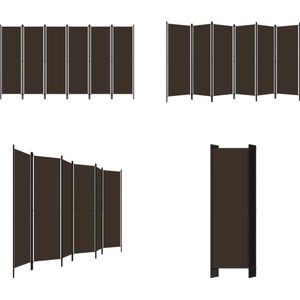 vidaXL Kamerscherm met 6 panelen 300x180 cm bruin - Scheidingswand - Scheidingswanden - Ruimteverdeler - Ruimteverdelers