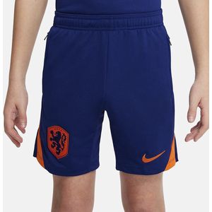 Nike Nederland 24/25 Strike Dri-FIT Knit Voetbalshort Kids Deep Royal Blue Maat 128/140