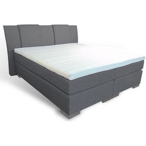 Slaaploods.nl Zeus - Boxspring inclusief matras - 140x220 cm - Grijs