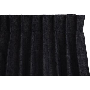 Lifa Living - Zwarte Luxe Gordijnen - Verduisterend - Polyester - Met 10 Ophanghaken - 150 x 260 cm