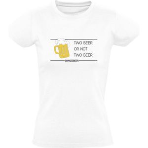 Two beer or not two beer Dames t-shirt | feest | bier | zuipen | grapjes| zuipen | feesten | los gaan | opstap | gezelligheid |