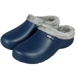 XQ - Tuinklompen heren - Fake Fur - Navy - Tuinschoenen - Garden Clogs heren