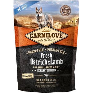 Carnilove Grain Free Fresh Ostrich & Lamb Adult Small Breed 1,5 kg - Hond - Honden droogvoer