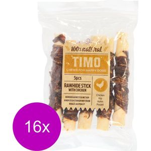 Timo Runder Kauwstick - Hondensnacks - 16 x Kip 12 cm 150 g