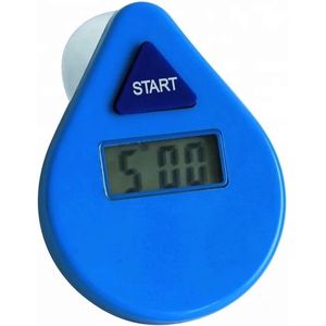 Universal Life® | Douchetimer | Digitale douchewekker | Showertimer| Waterbesparend | 0 - 5 Min | Doucheklok | Met zuignap | Digitaal | Blauw |