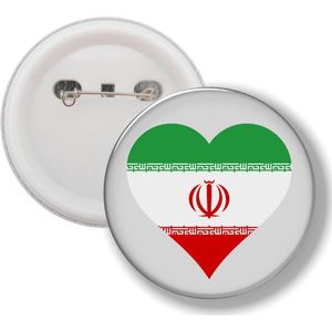 Button Met Speld - Hart Vlag Iran