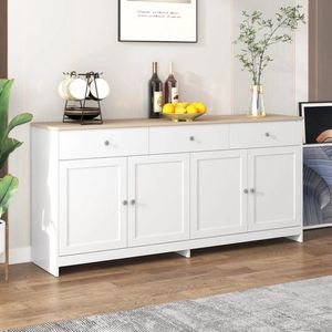 Mrs. Jones® - Dressoir - Modern Landelijk - 4 Deuren & 3 Laden - 160x37x75 cm