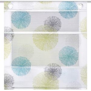 Magnetisch rolgordijn - bamboe-look RAWLINS - blauw groen - 130 x 45 cm
