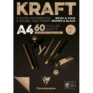 Clairefontaine Kraft Papier A4 21 x 29,7 cm 90 g/m2 60 Sheets