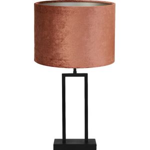 Light & Living Tafellamp Shiva/Gemstone - Zwart/Terra - Ø30x62cm -