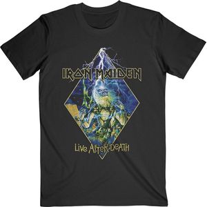 Iron Maiden - Live After Death Diamond Heren T-shirt - M - Zwart