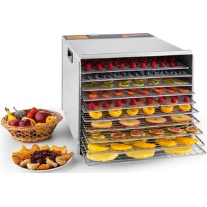 Fruit Jerky Steel 10 voedseldroger 10 etages 1000 W oppervlakte: 1,5 m² timer